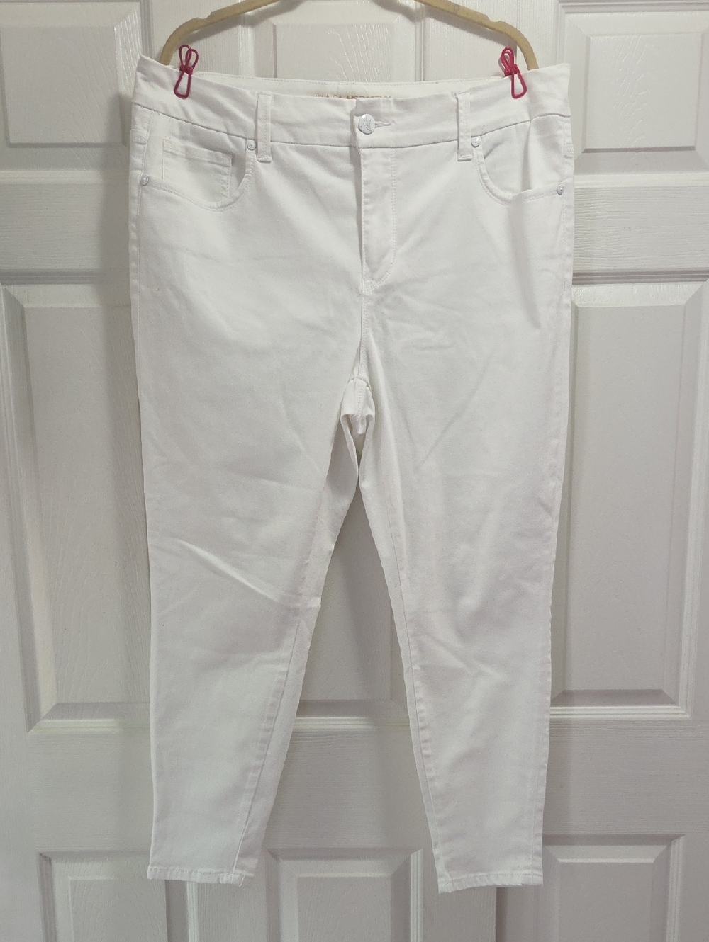 Melissa McCarthy White Stretch Pencil Jeans